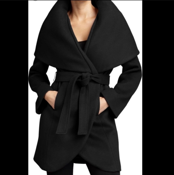 Tahari Jackets & Blazers - NWT Tahari Marla Wool Blend Oversize Wrap Coat